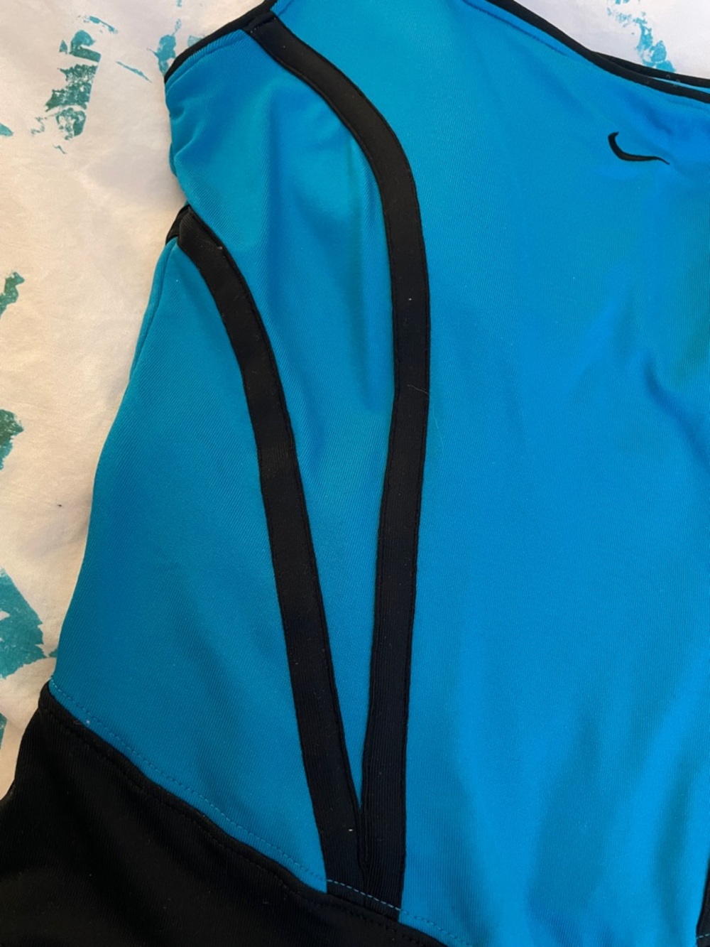 Nike Dry fit Teal Blue Athletic Tennis Golf  Dress with Black Waistband Sz S - Picture 15 of 16